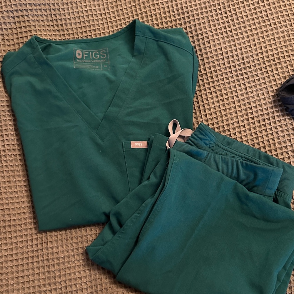 Figs Teal Scrub Ensemble